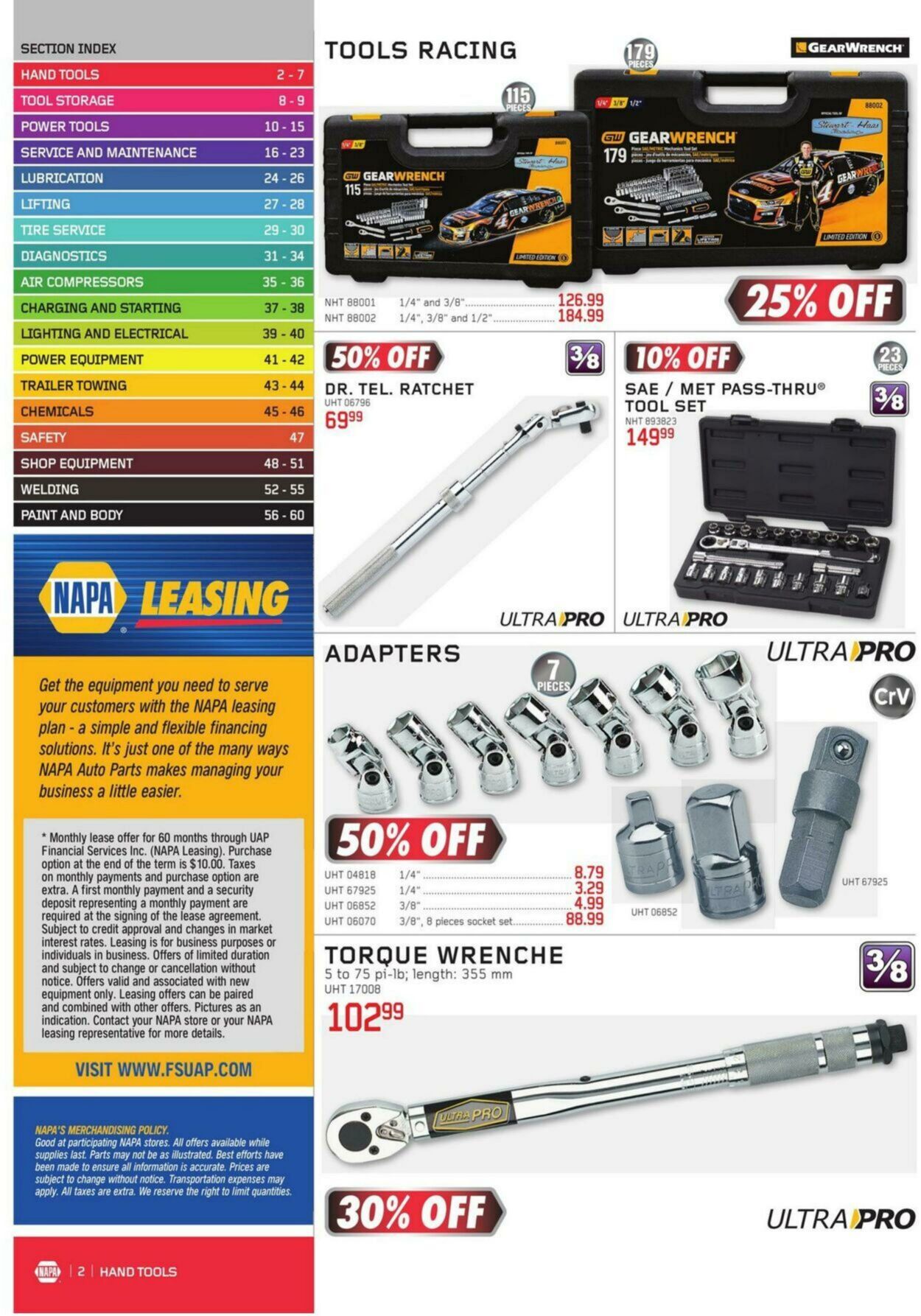 Circulaire NAPA Auto Parts 01.01.2024 - 31.03.2024