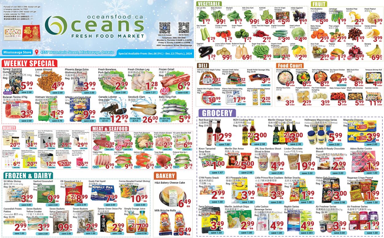 Circulaire Oceans Fresh Food Market 06.12.2024 - 12.12.2024