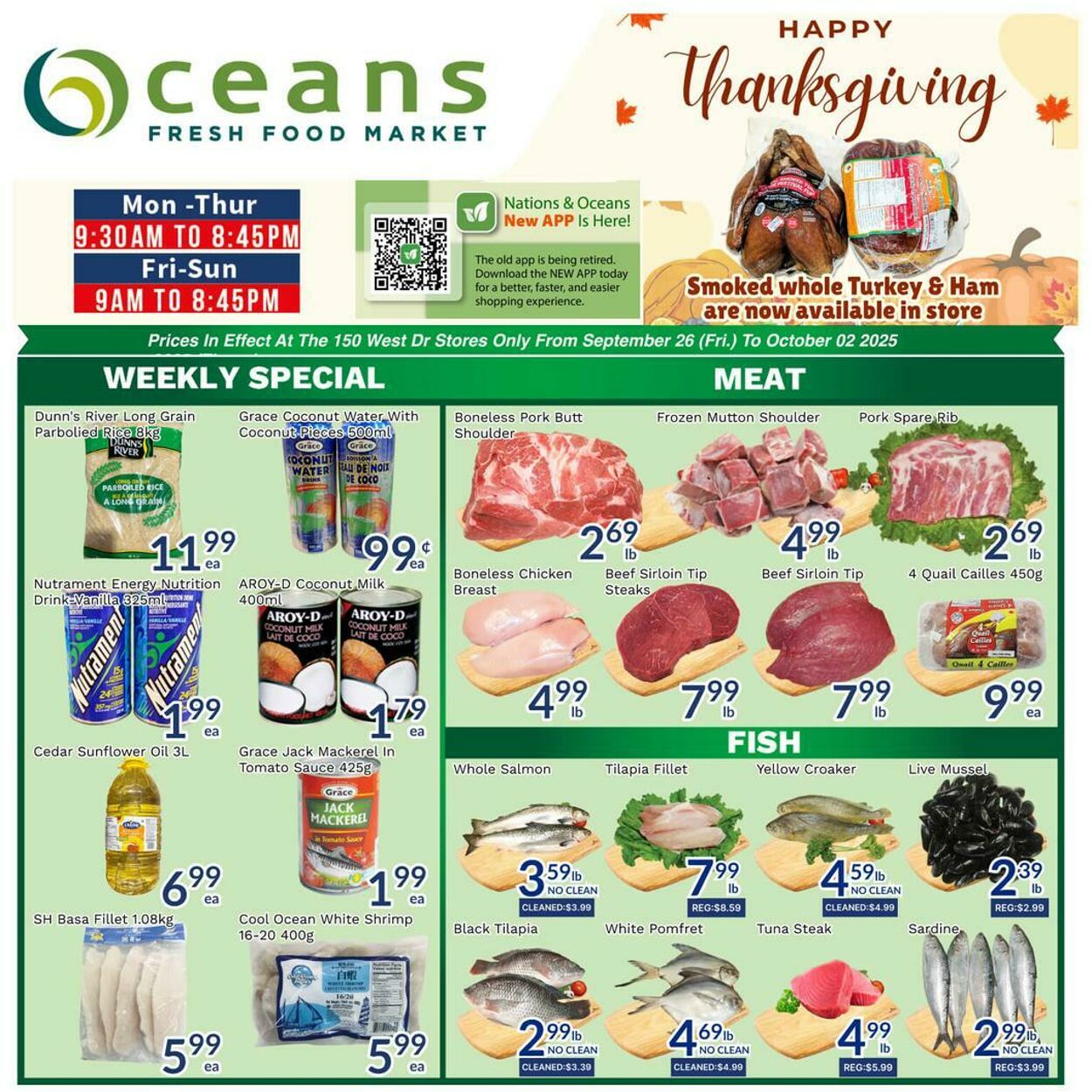 Circulaire Oceans Fresh Food Market 26.09.2025 - 02.10.2025