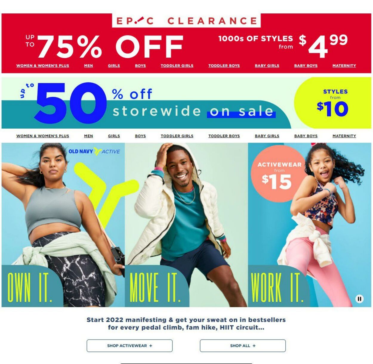 Circulaire Old Navy 01.01.2022 - 31.01.2022