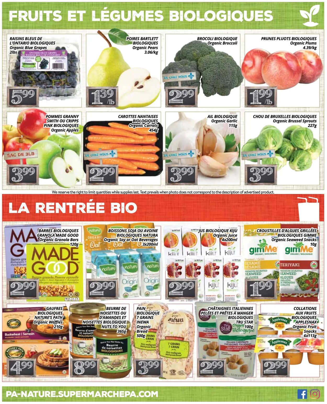 Circulaire Pa Supermarché 19.08.2024 - 01.09.2024