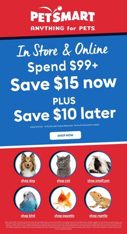 Circulaire PetSmart 09.09.2024 - 15.09.2024