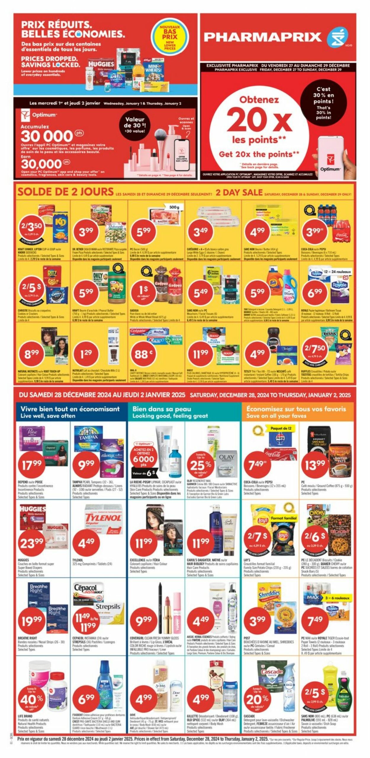 Circulaire Pharmaprix 28.12.2024 - 02.01.2025