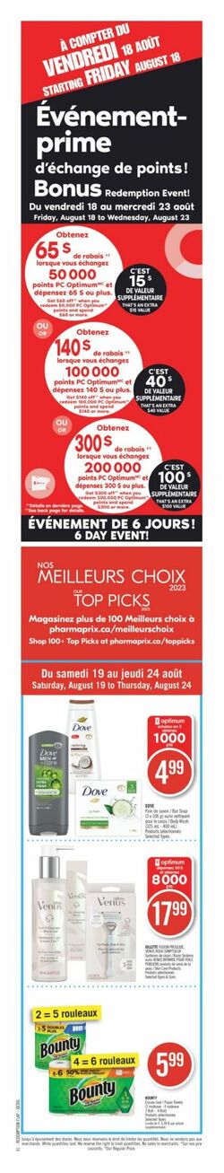 Circulaire Pharmaprix 19.08.2023 - 24.08.2023