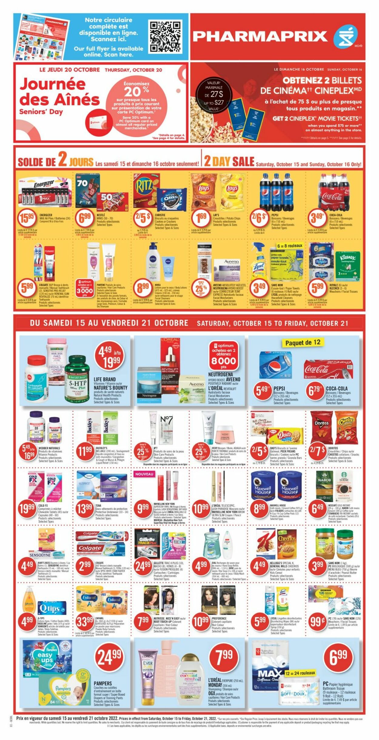 Circulaire Pharmaprix 15.10.2022 - 21.10.2022