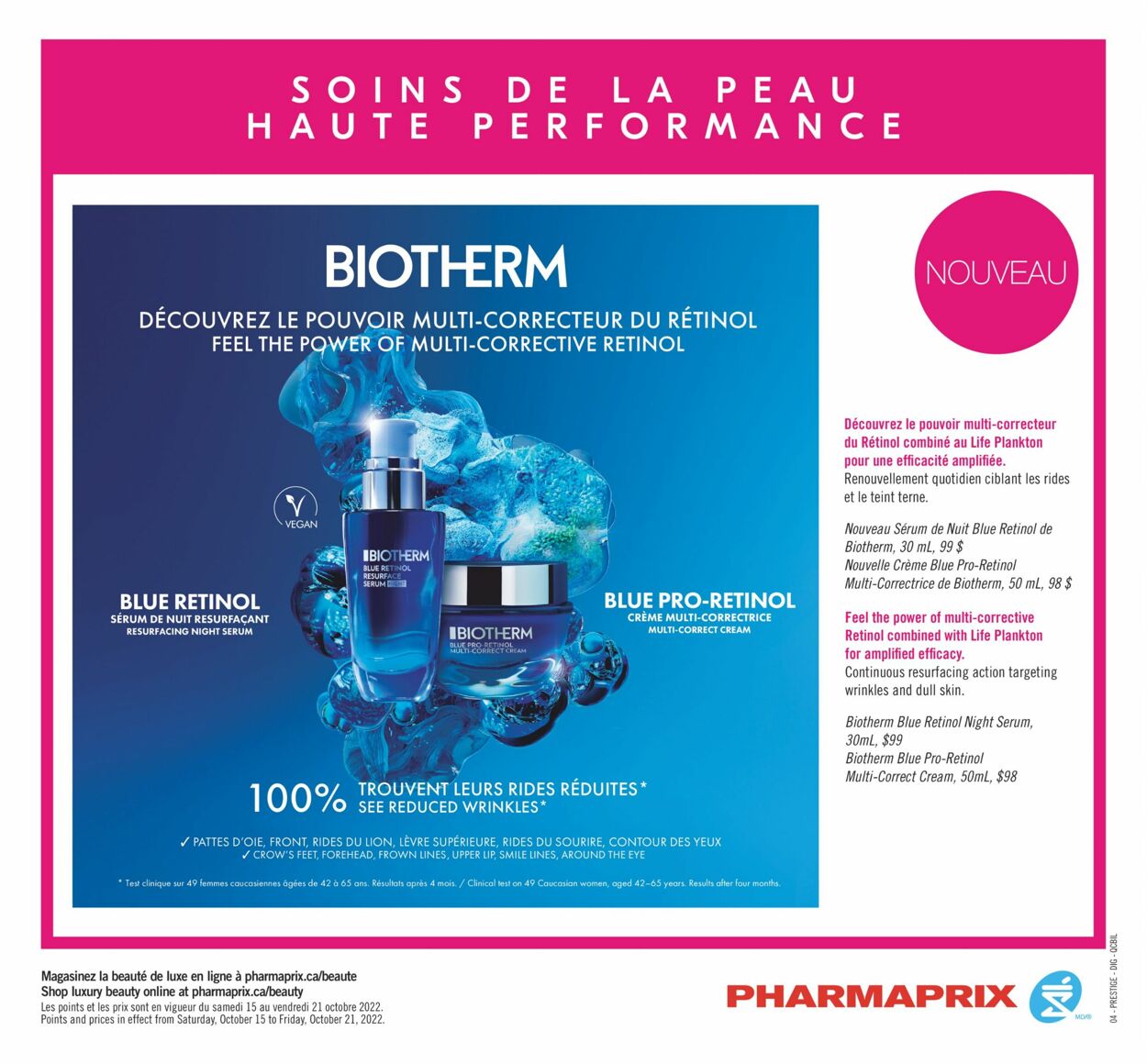 Circulaire Pharmaprix 15.10.2022 - 21.10.2022