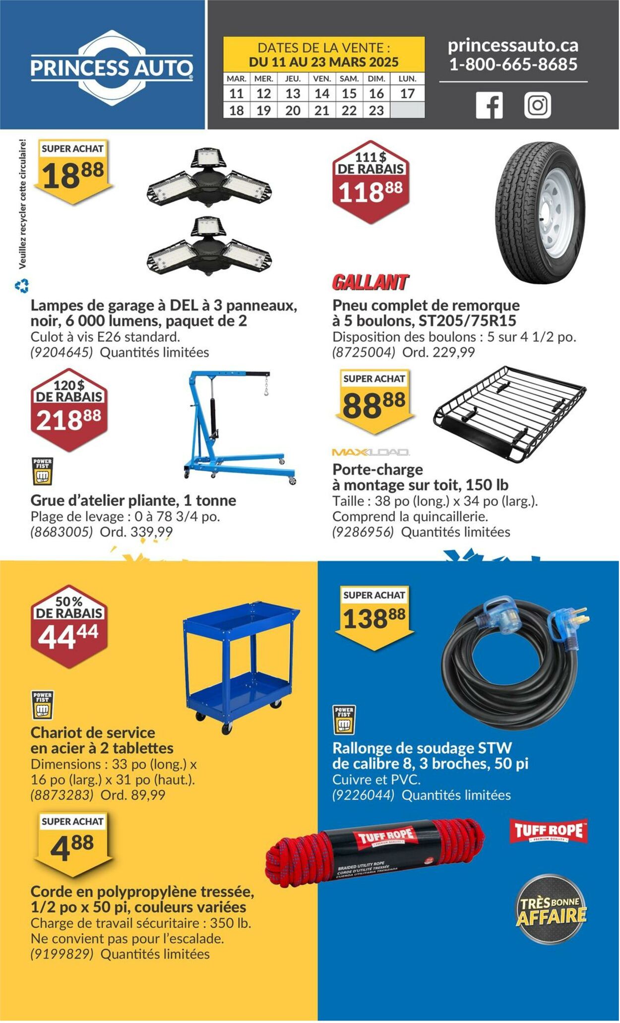 Circulaire Princess Auto 11.03.2025 - 23.03.2025