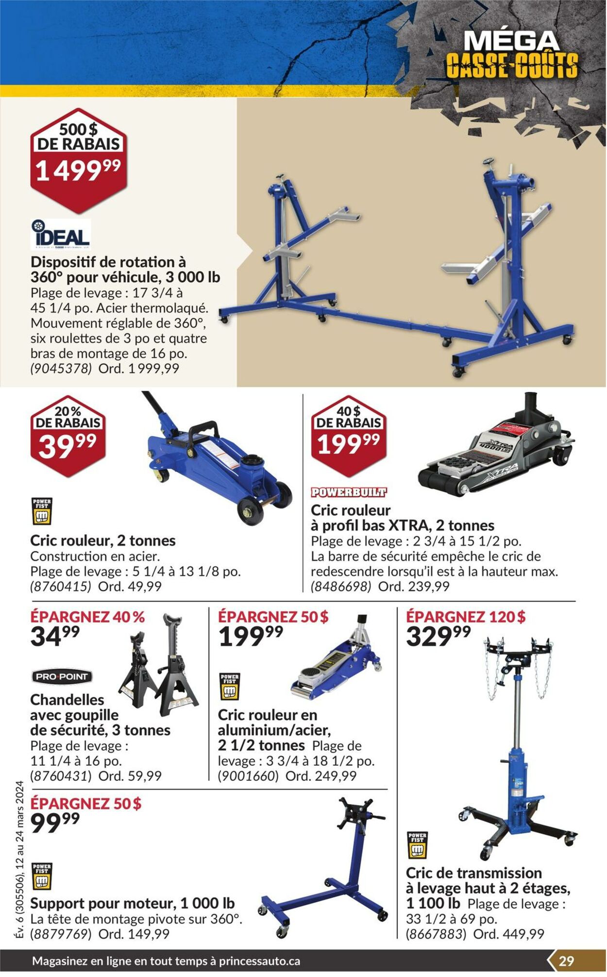 Circulaire Princess Auto 12.03.2024 - 24.03.2024