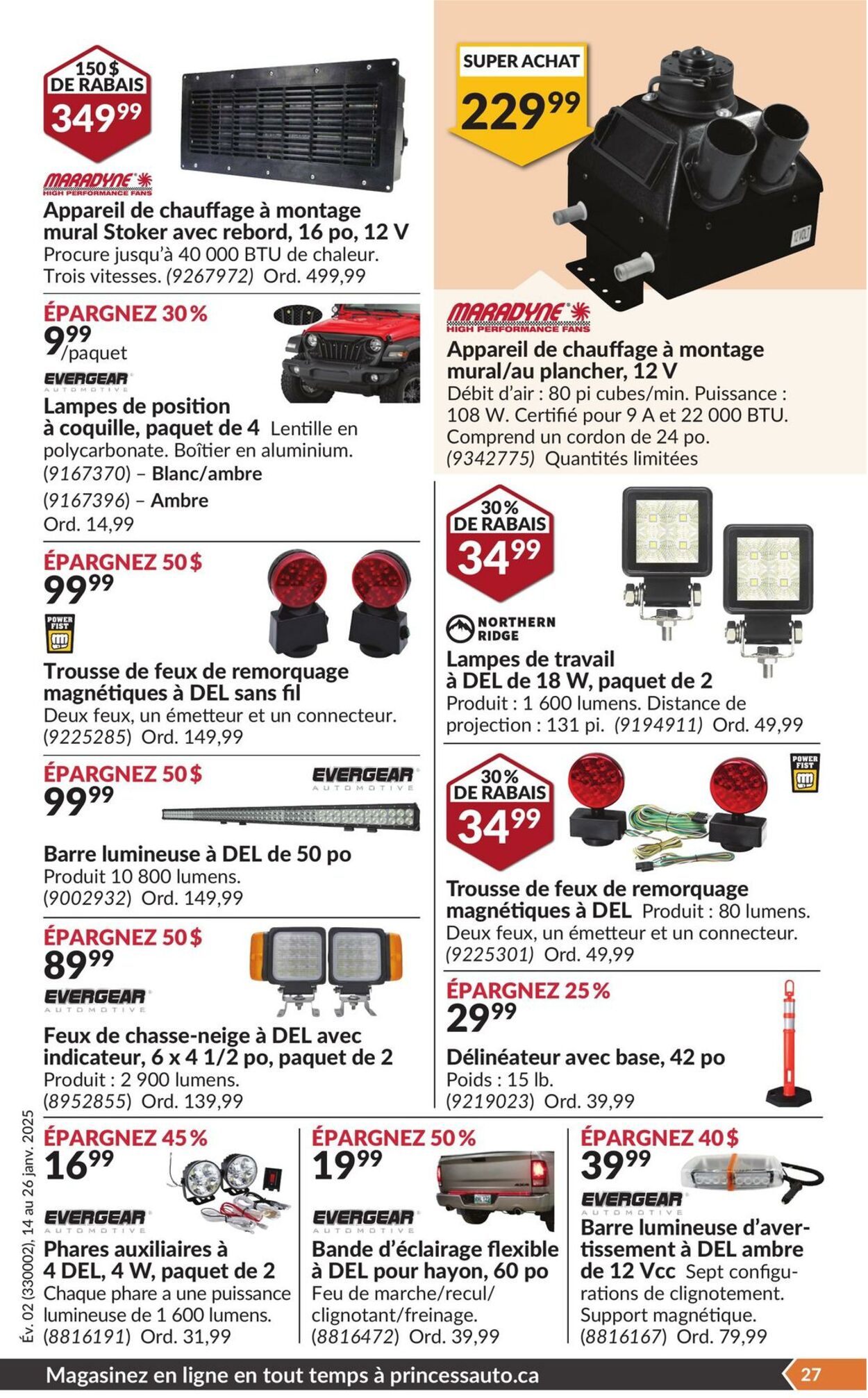 Circulaire Princess Auto 14.01.2025 - 26.01.2025