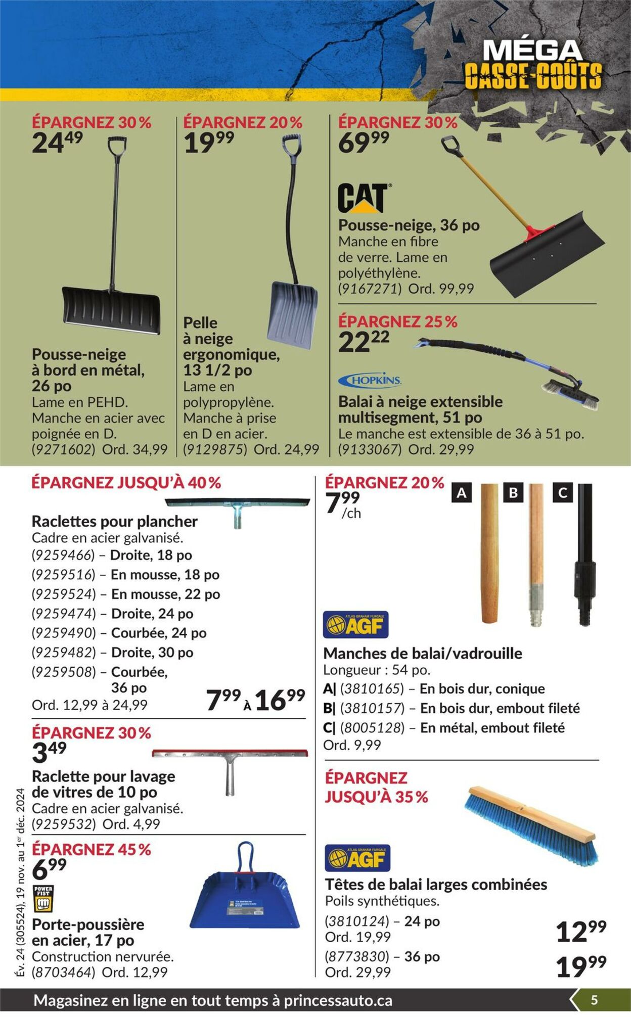 Circulaire Princess Auto 19.11.2024 - 01.12.2024