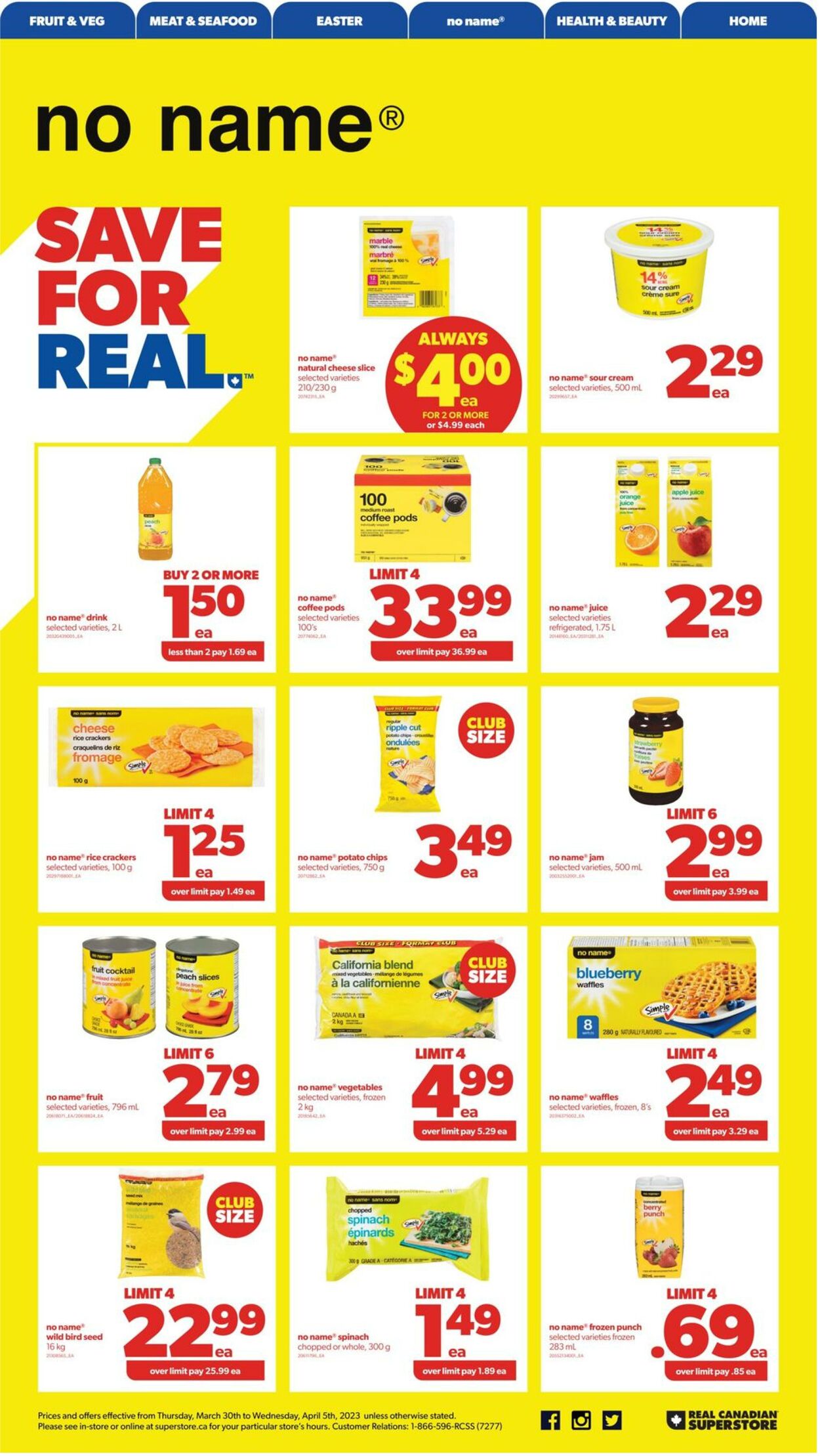 Circulaire Real Canadian Superstore 30.03.2023 - 05.04.2023