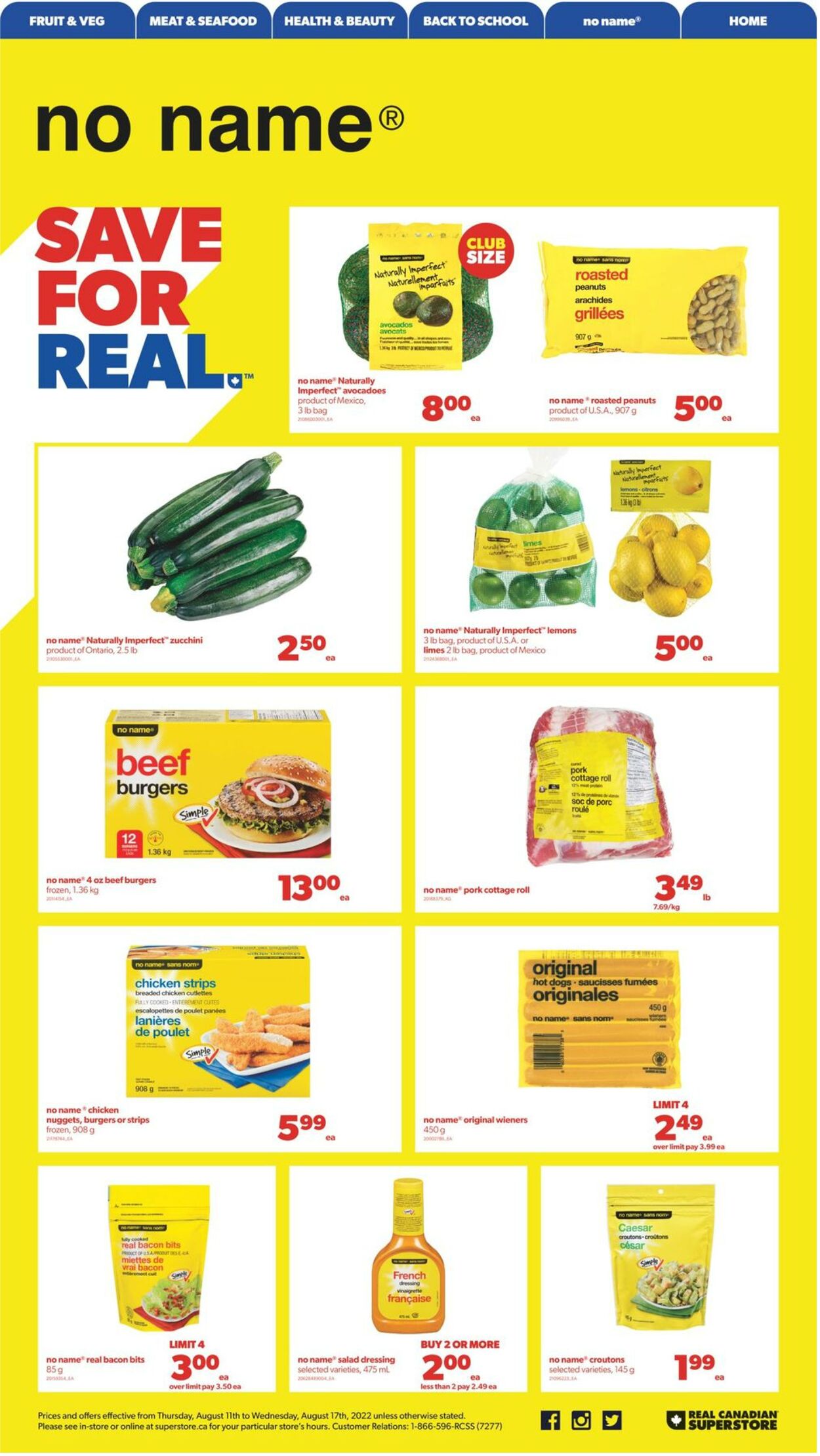 Circulaire Real Canadian Superstore 11.08.2022 - 17.08.2022