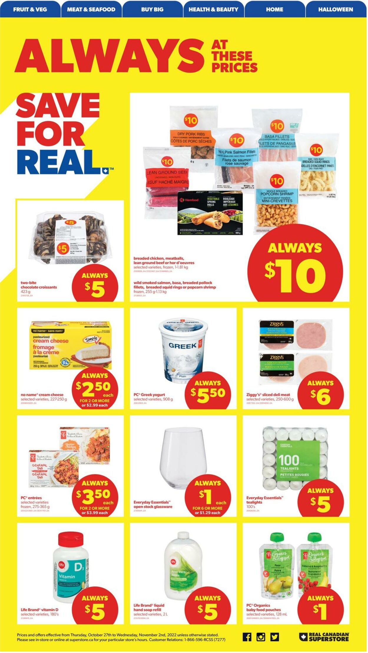 Circulaire Real Canadian Superstore 27.10.2022 - 02.11.2022