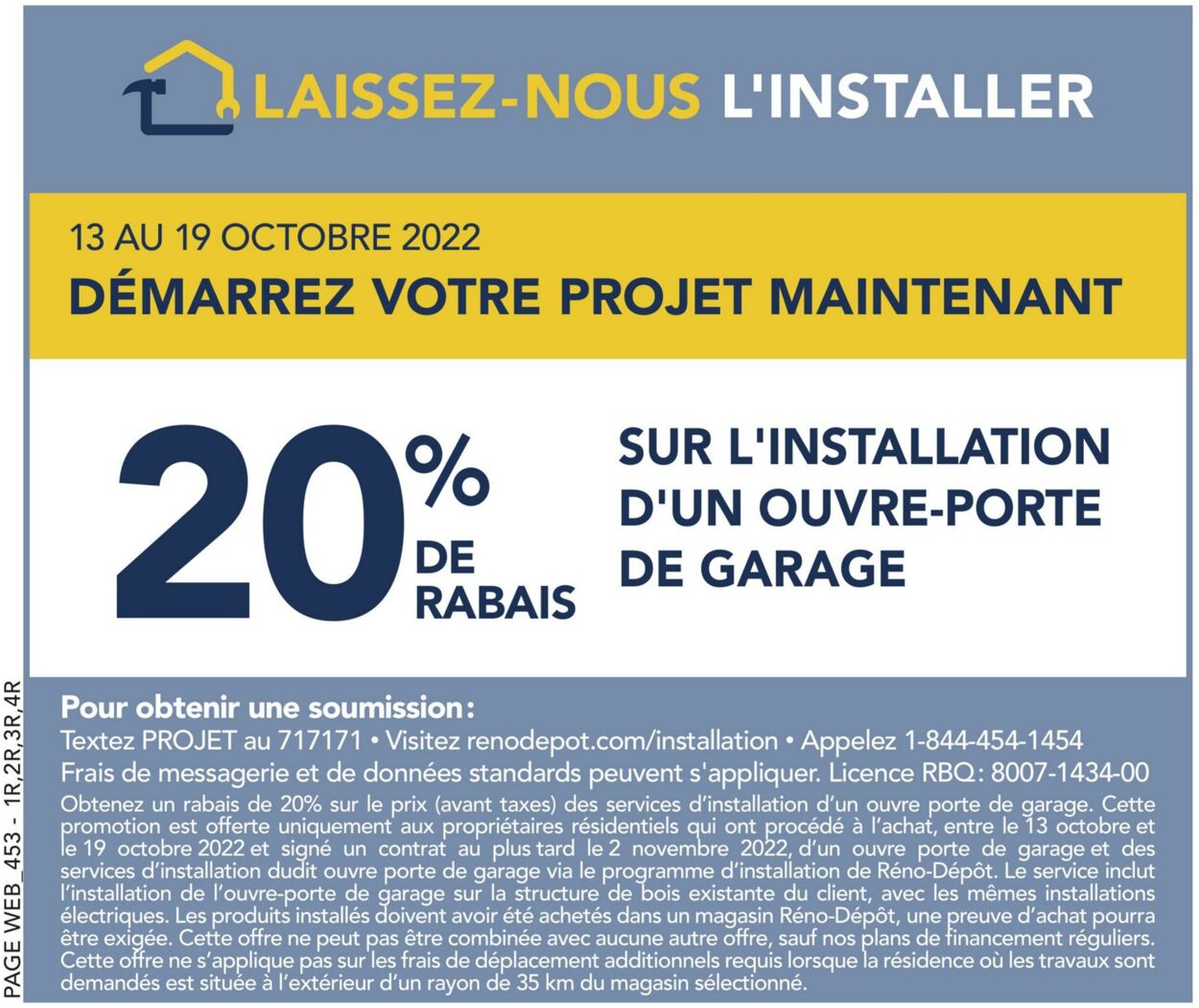 Circulaire Réno-Dépôt 13.10.2022 - 19.10.2022