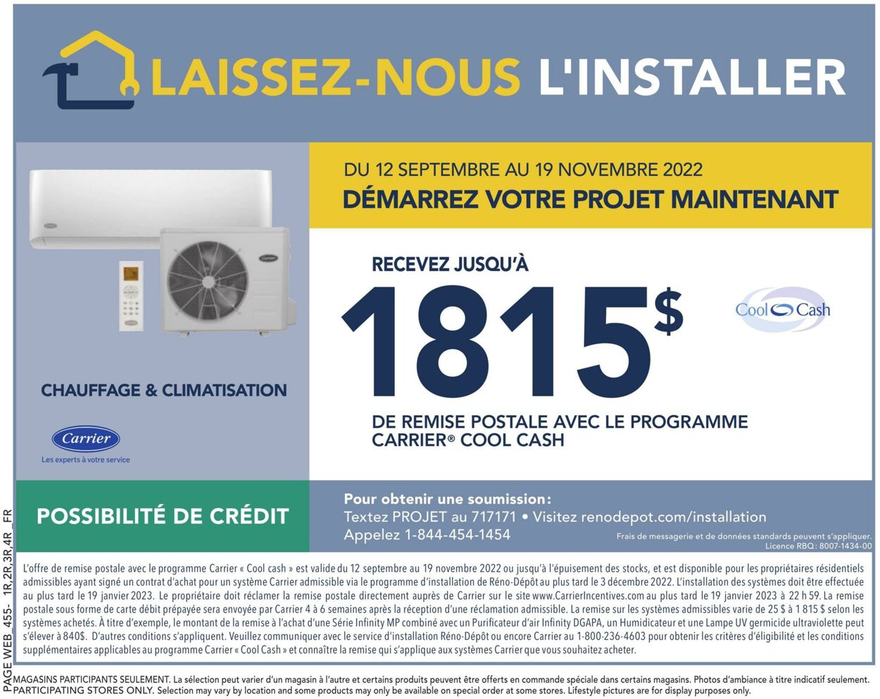 Circulaire Réno-Dépôt 13.10.2022 - 19.10.2022