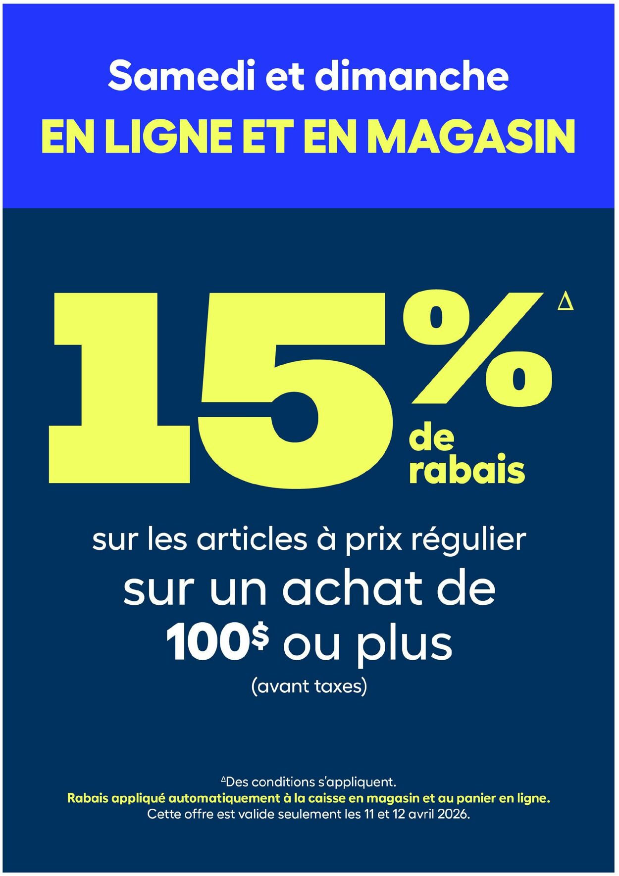 Circulaire RONA 09.04.2026 - 15.04.2026