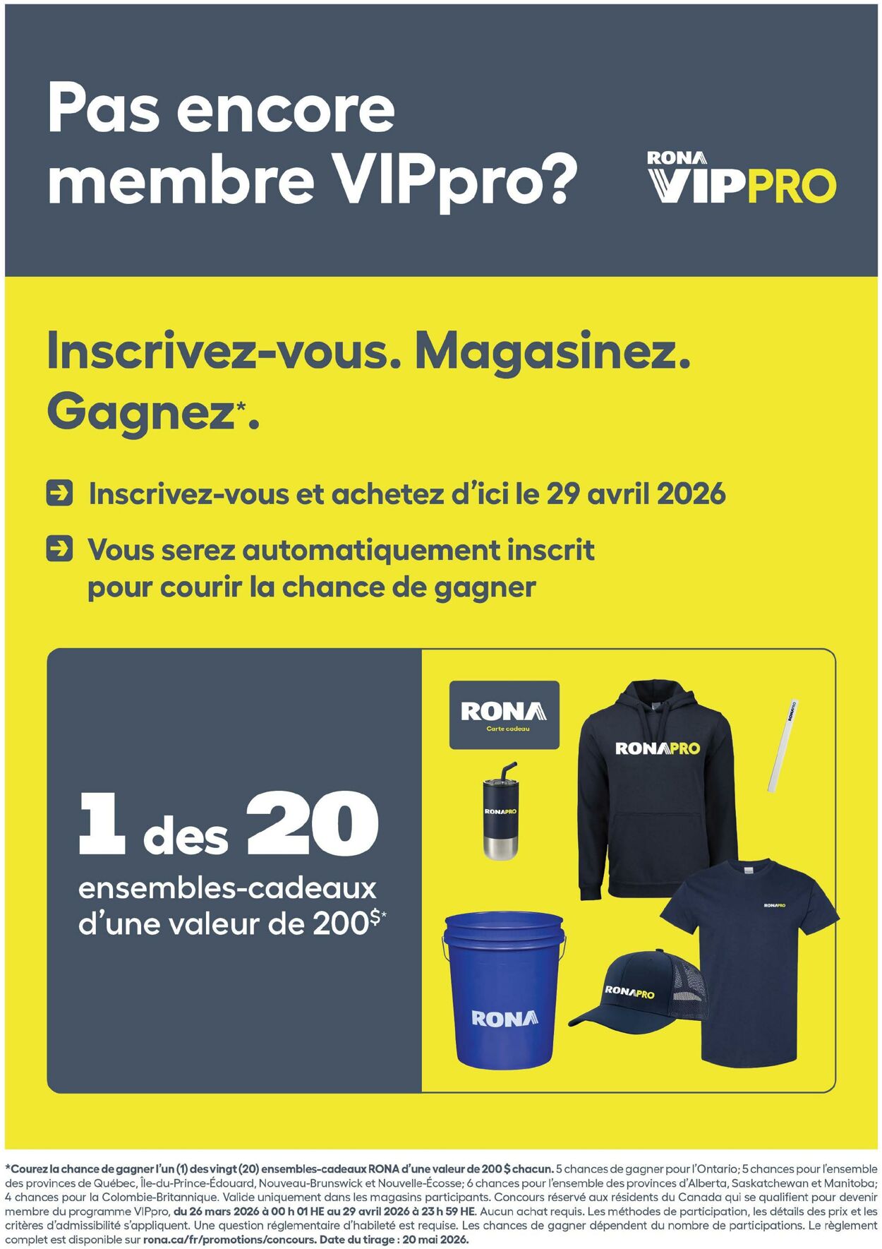 Circulaire RONA 16.04.2026 - 22.04.2026
