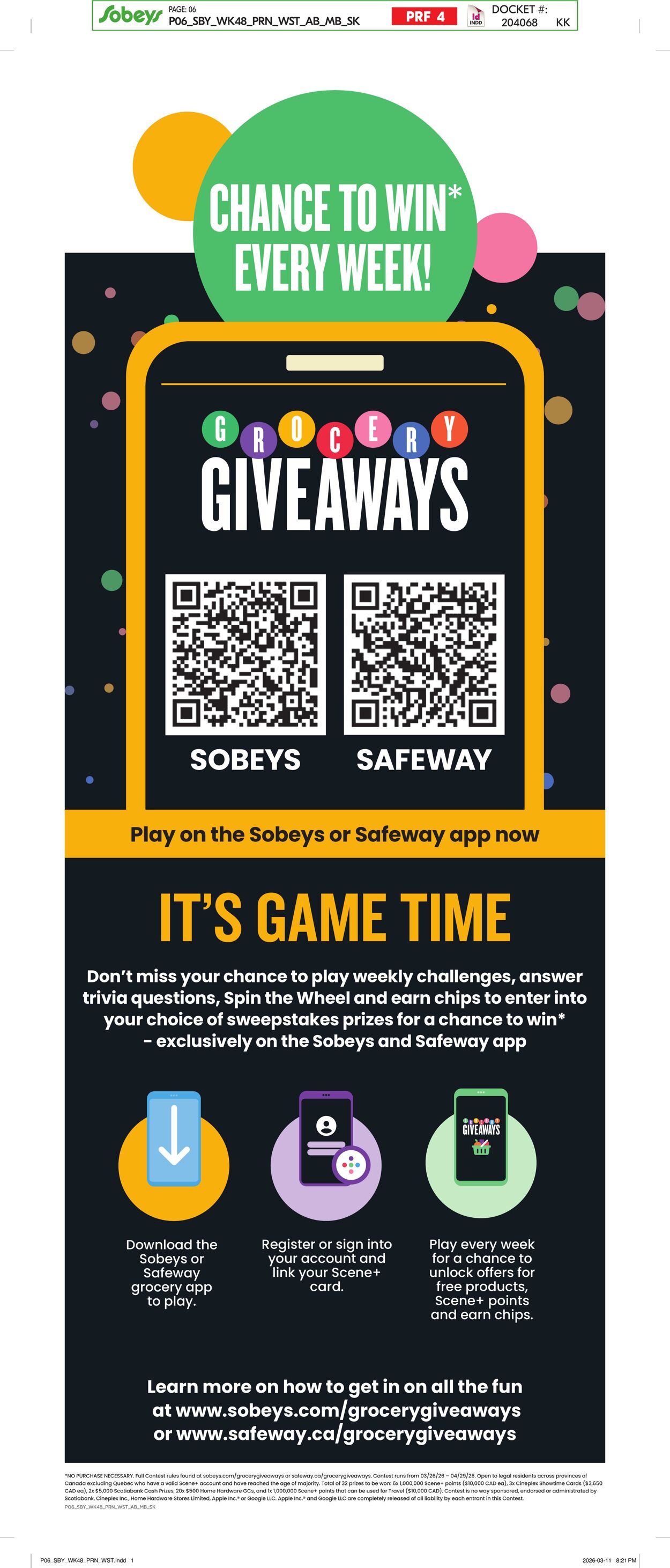 Circulaire Safeway 26.03.2026 - 01.04.2026