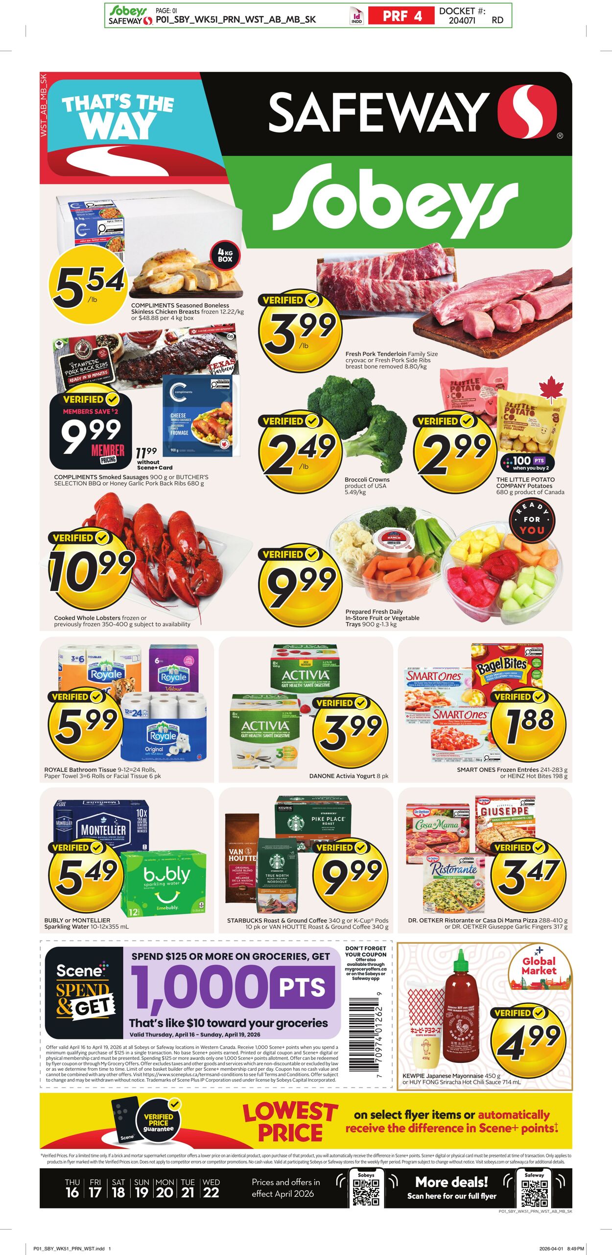 Circulaire Safeway 16.04.2026 - 22.04.2026