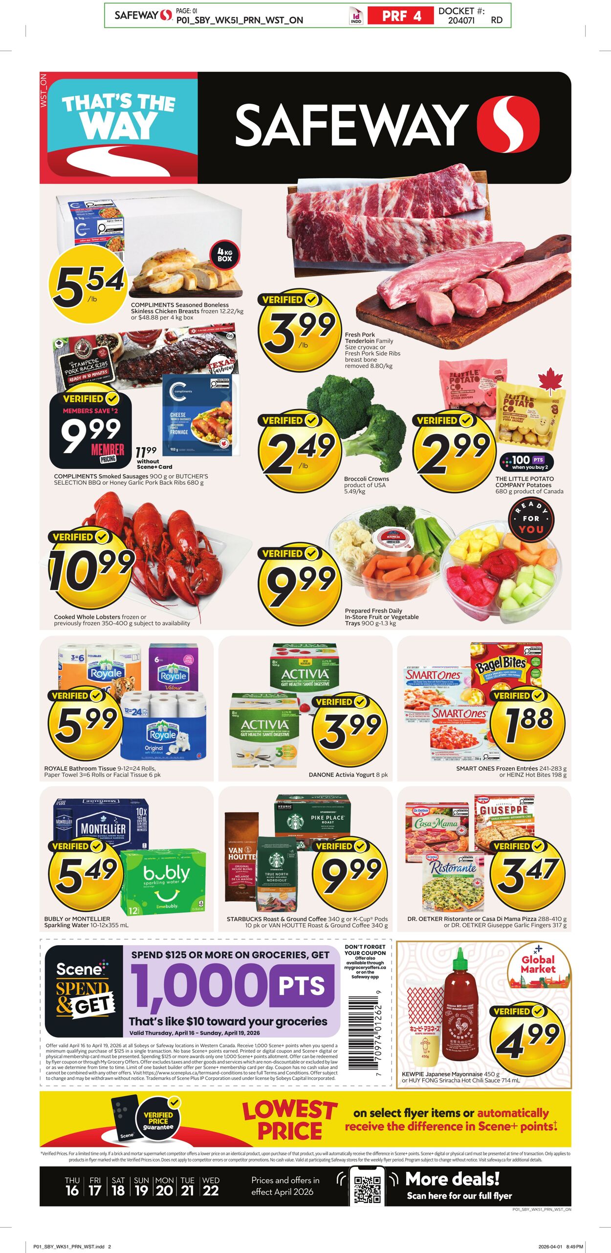 Circulaire Safeway 16.04.2026 - 22.04.2026