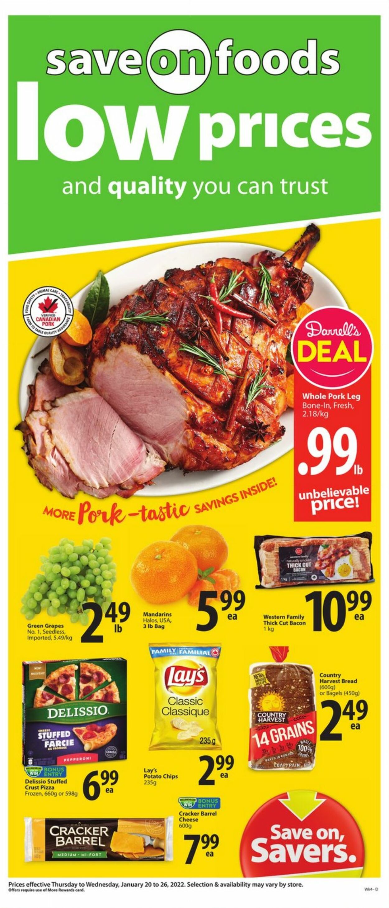 Circulaire Save-On-Foods 20.01.2022 - 26.01.2022