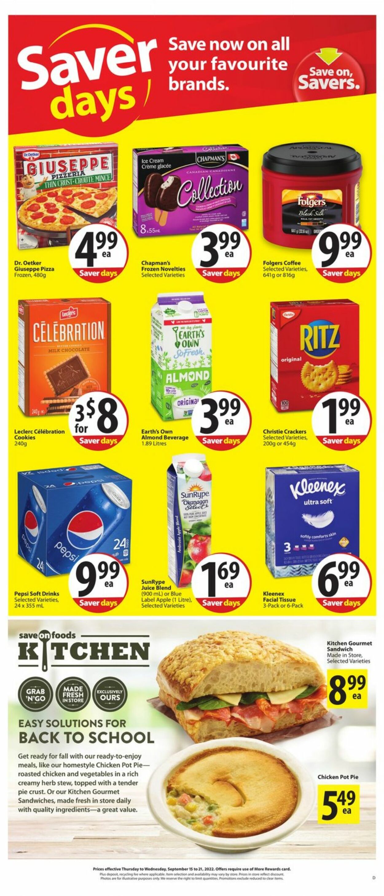 Circulaire Save-On-Foods 15.09.2022 - 21.09.2022