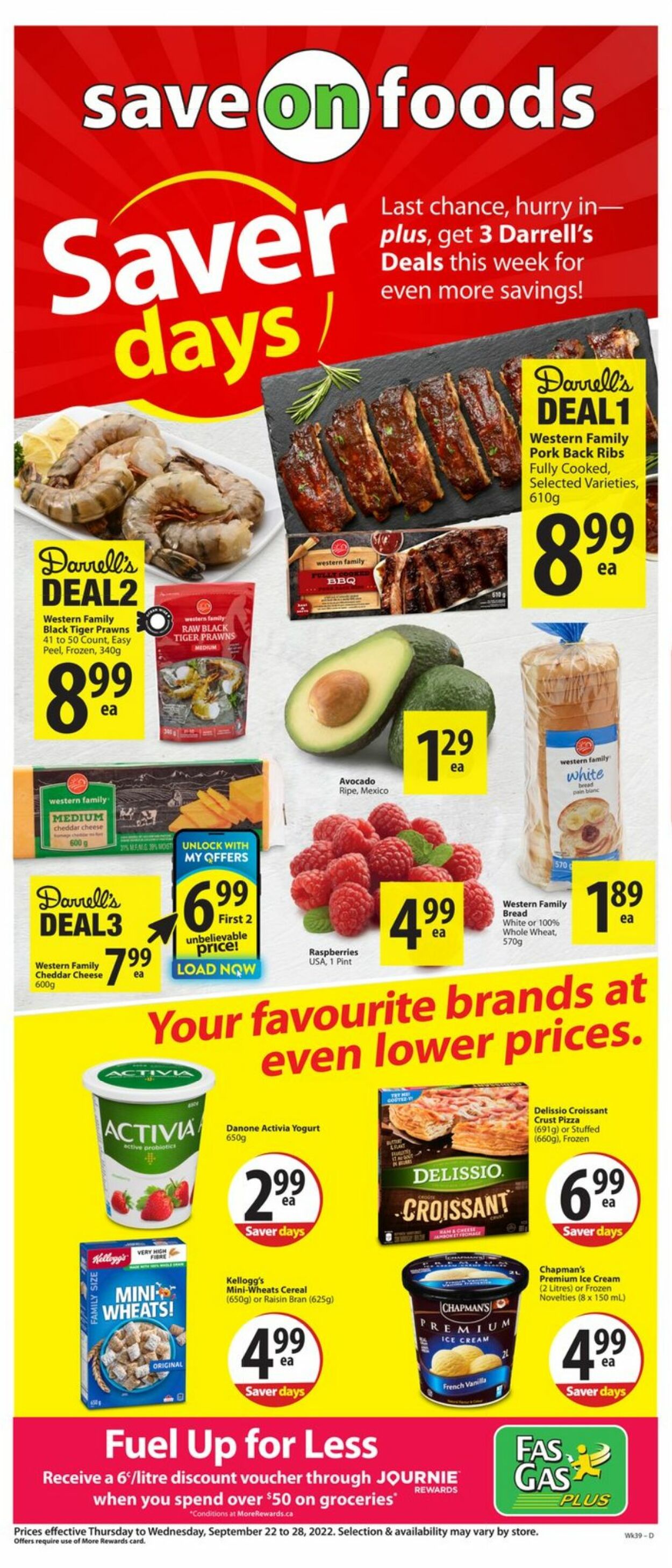 Circulaire Save-On-Foods 22.09.2022 - 28.09.2022