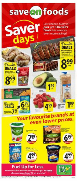 Circulaire Save-On-Foods 22.09.2022-28.09.2022