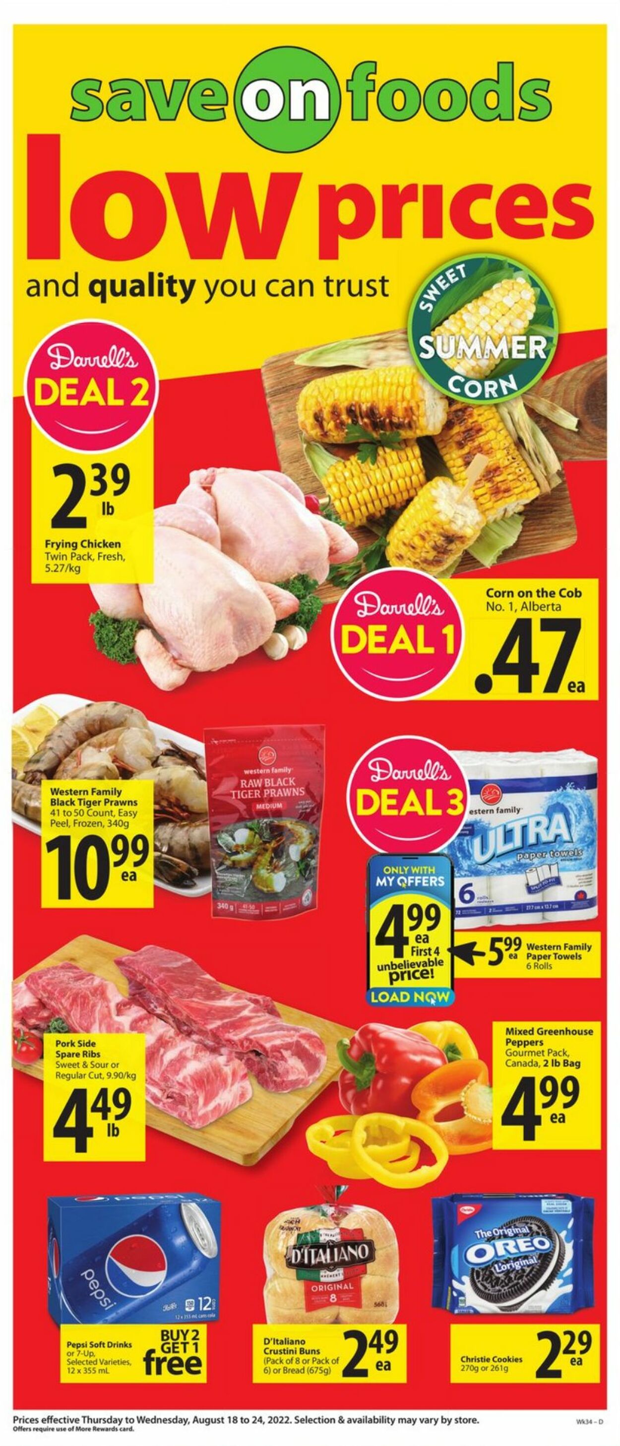 Circulaire Save-On-Foods 18.08.2022 - 24.08.2022