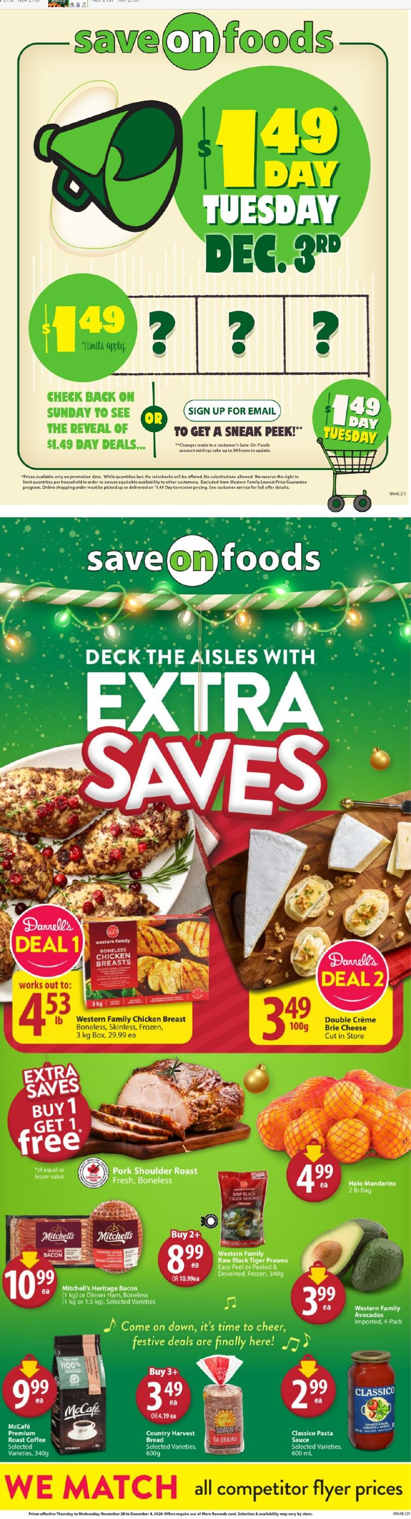 Circulaire Save-On-Foods 28.11.2024 - 04.12.2024