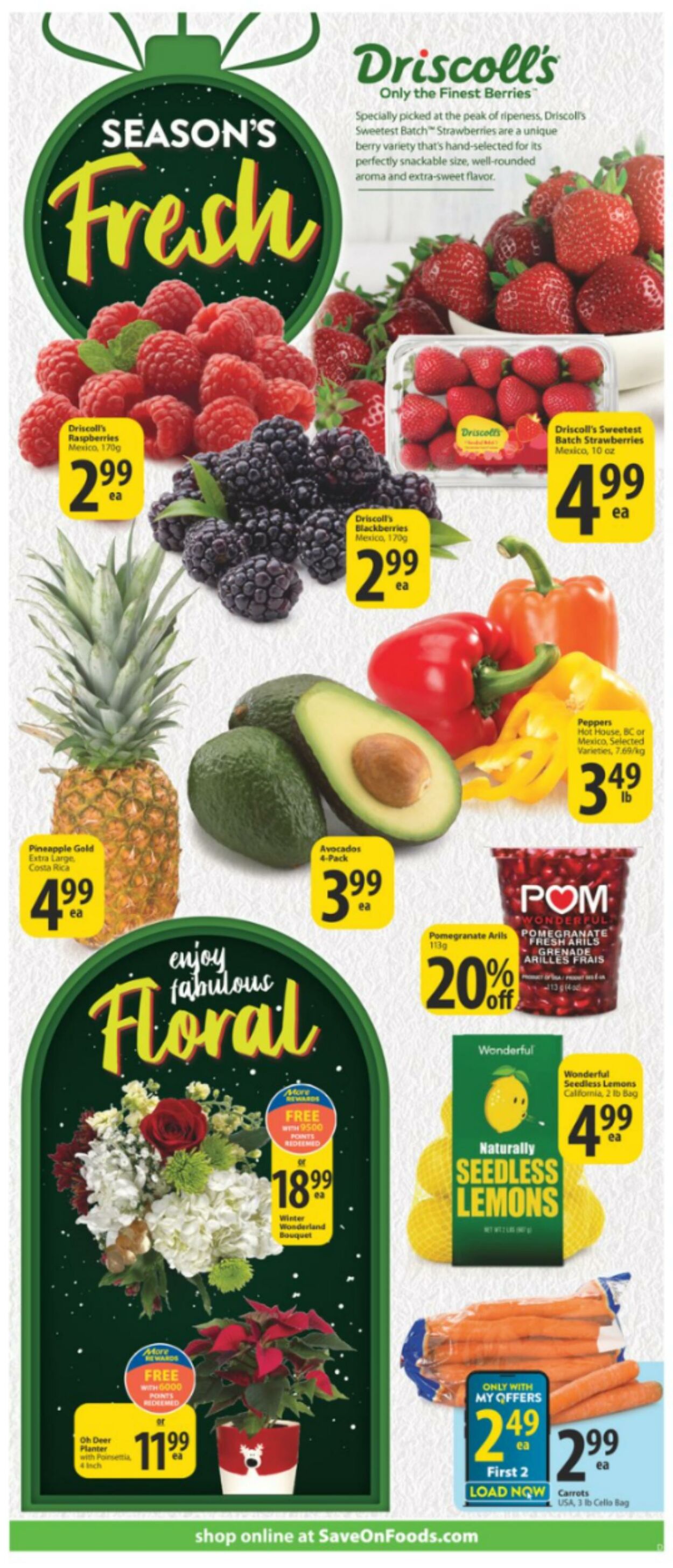 Circulaire Save-On-Foods 01.12.2022 - 07.12.2022