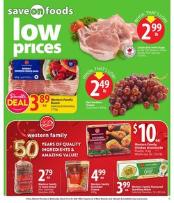 Circulaire Save-On-Foods 16.03.2023 - 22.03.2023