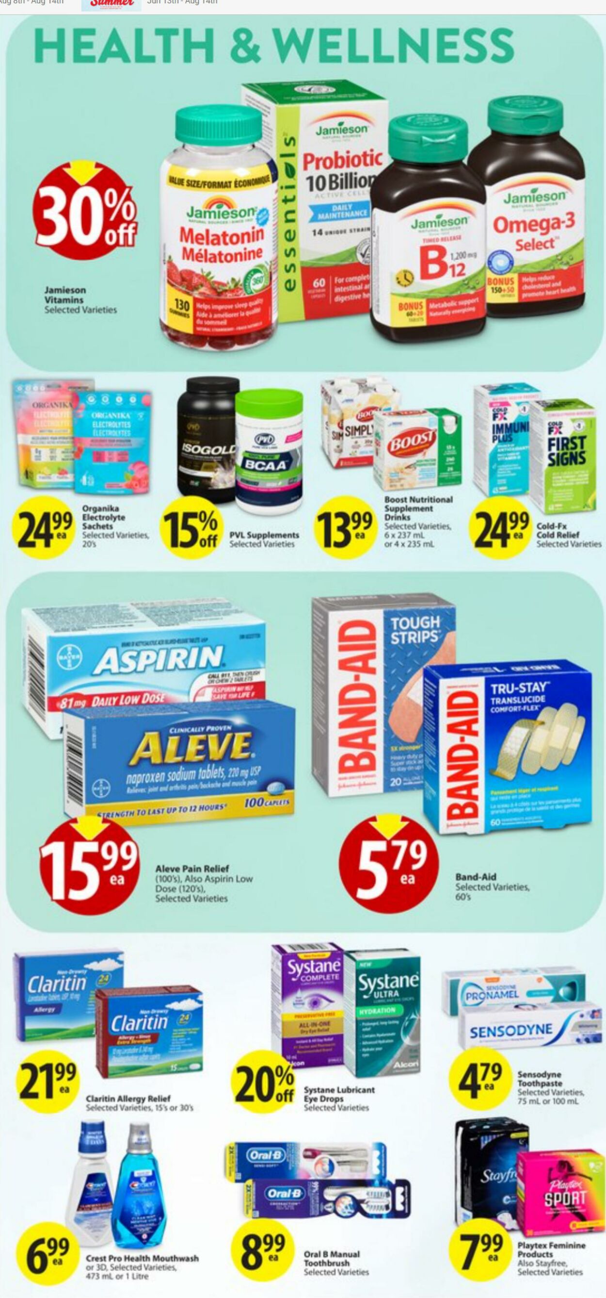 Circulaire Save-On-Foods 15.08.2024 - 21.08.2024