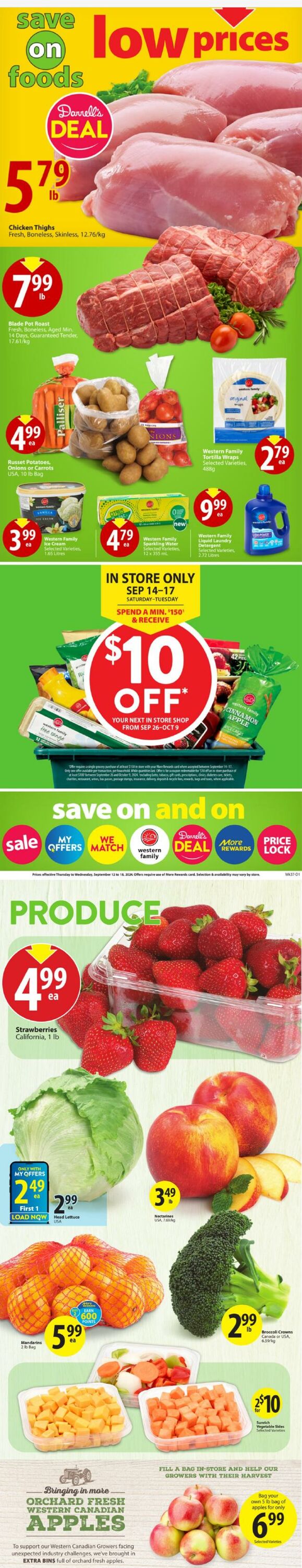 Circulaire Save-On-Foods 12.09.2024 - 18.09.2024