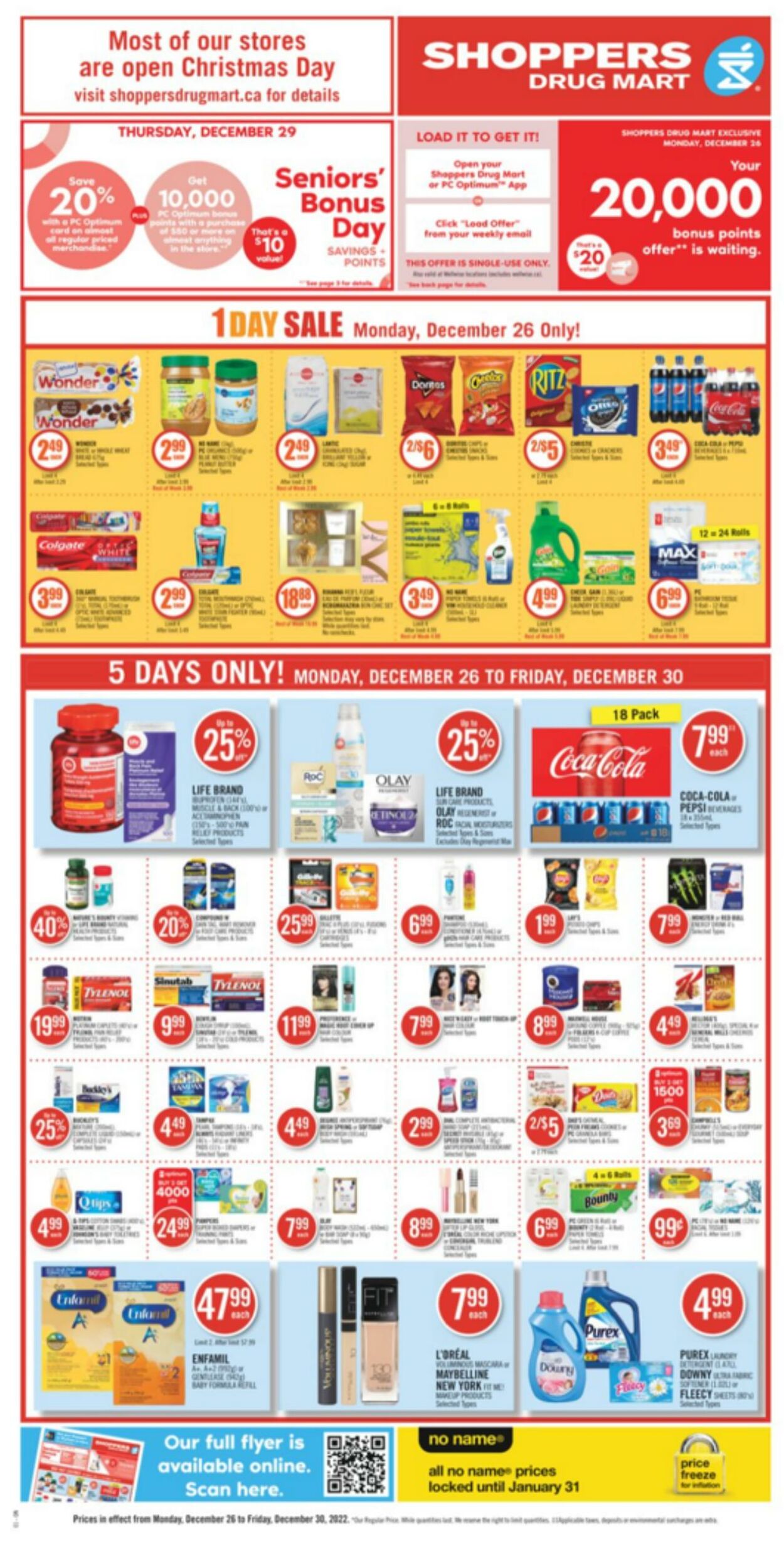 Circulaire Shoppers Drug Mart 26.12.2022 - 30.12.2022