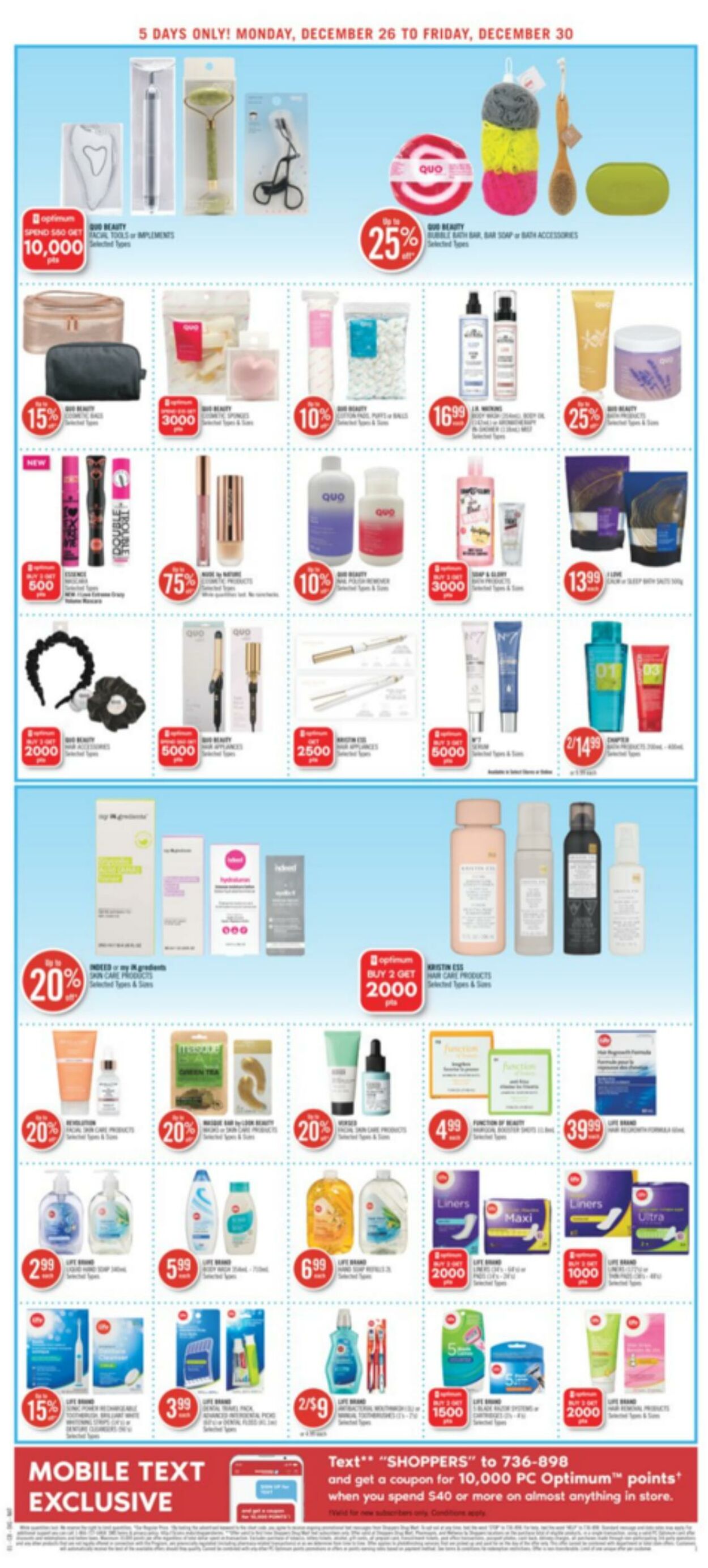 Circulaire Shoppers Drug Mart 26.12.2022 - 30.12.2022