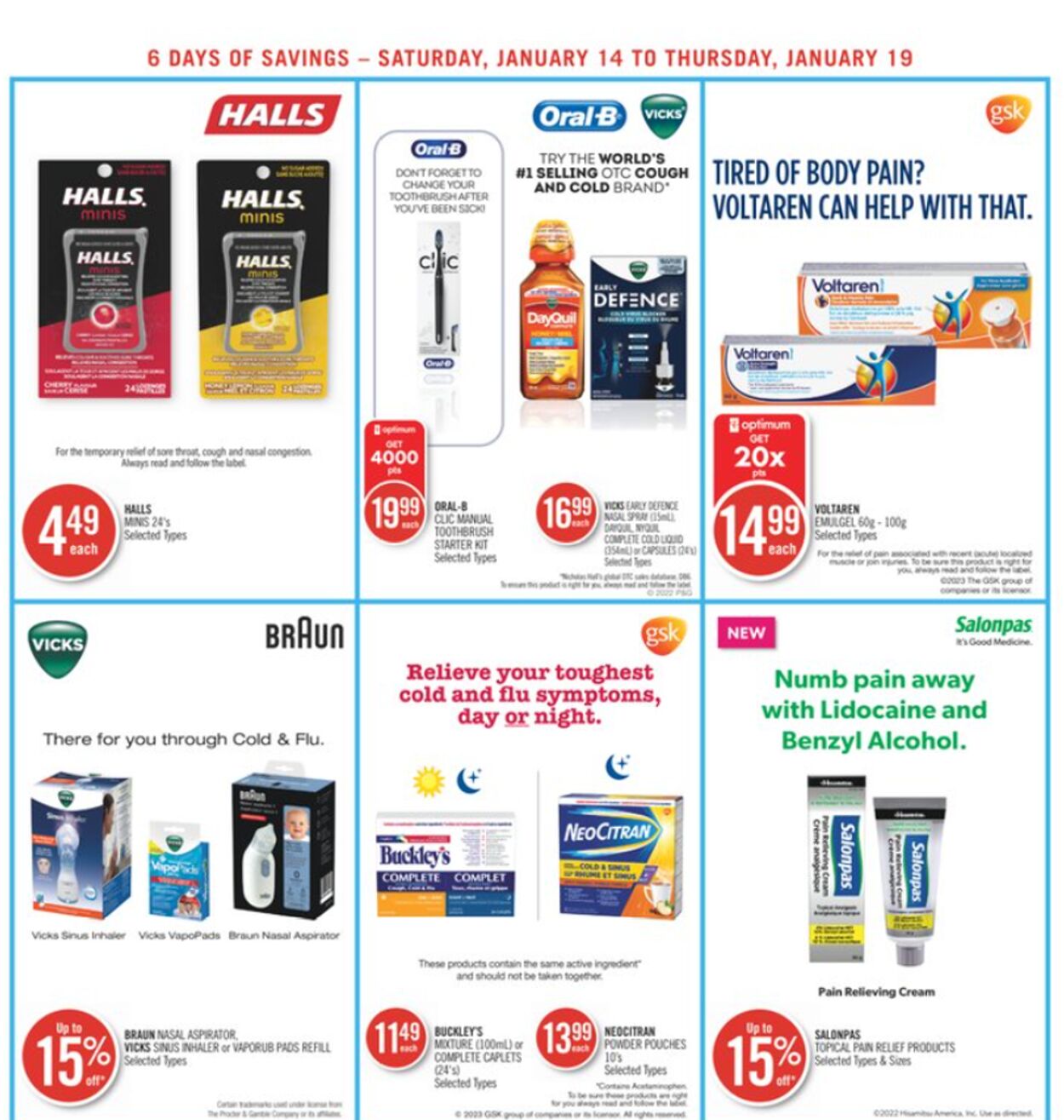 Circulaire Shoppers Drug Mart 14.01.2023 - 19.01.2023