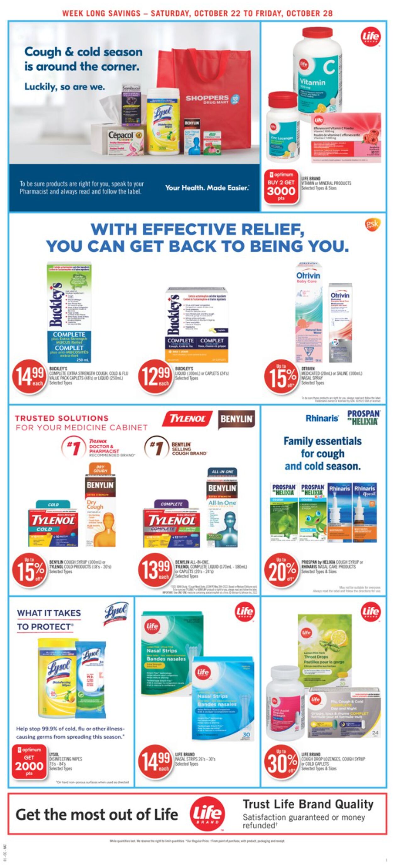 Circulaire Shoppers Drug Mart 22.10.2022 - 28.10.2022