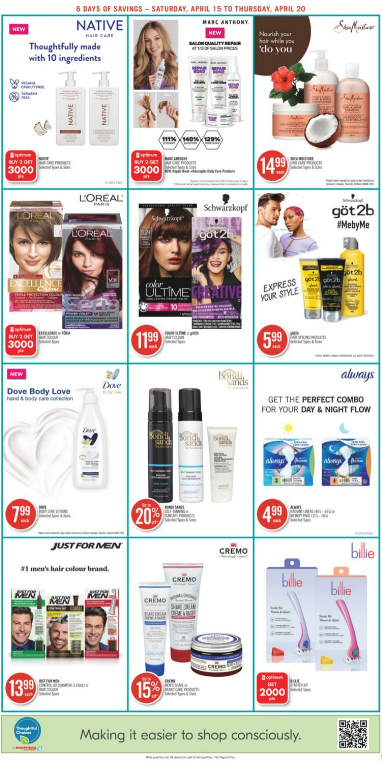 Circulaire Shoppers Drug Mart 15.04.2023 - 20.04.2023