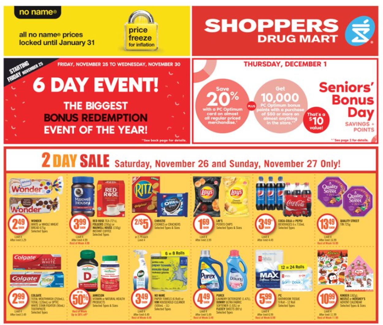 Circulaire Shoppers Drug Mart 26.11.2022 - 02.12.2022