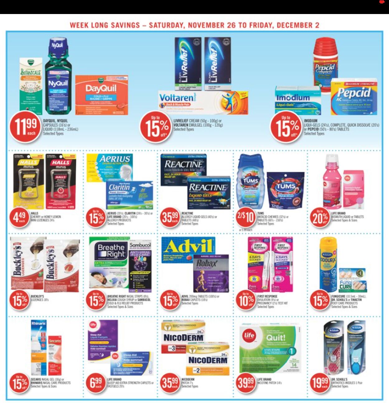 Circulaire Shoppers Drug Mart 26.11.2022 - 02.12.2022