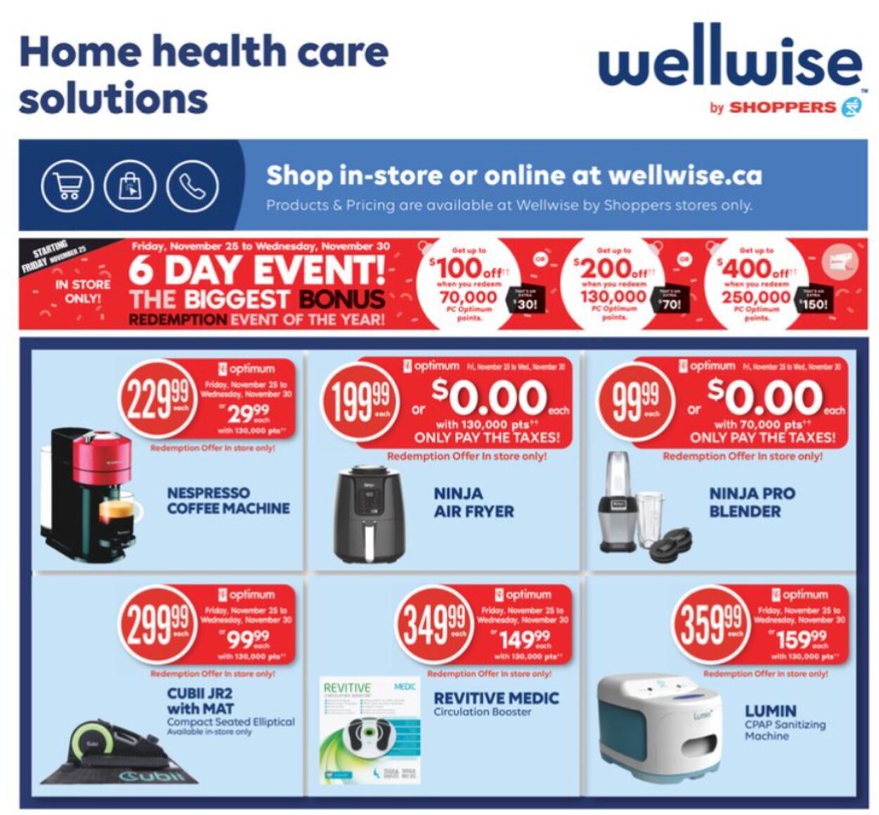 Circulaire Shoppers Drug Mart 26.11.2022 - 02.12.2022