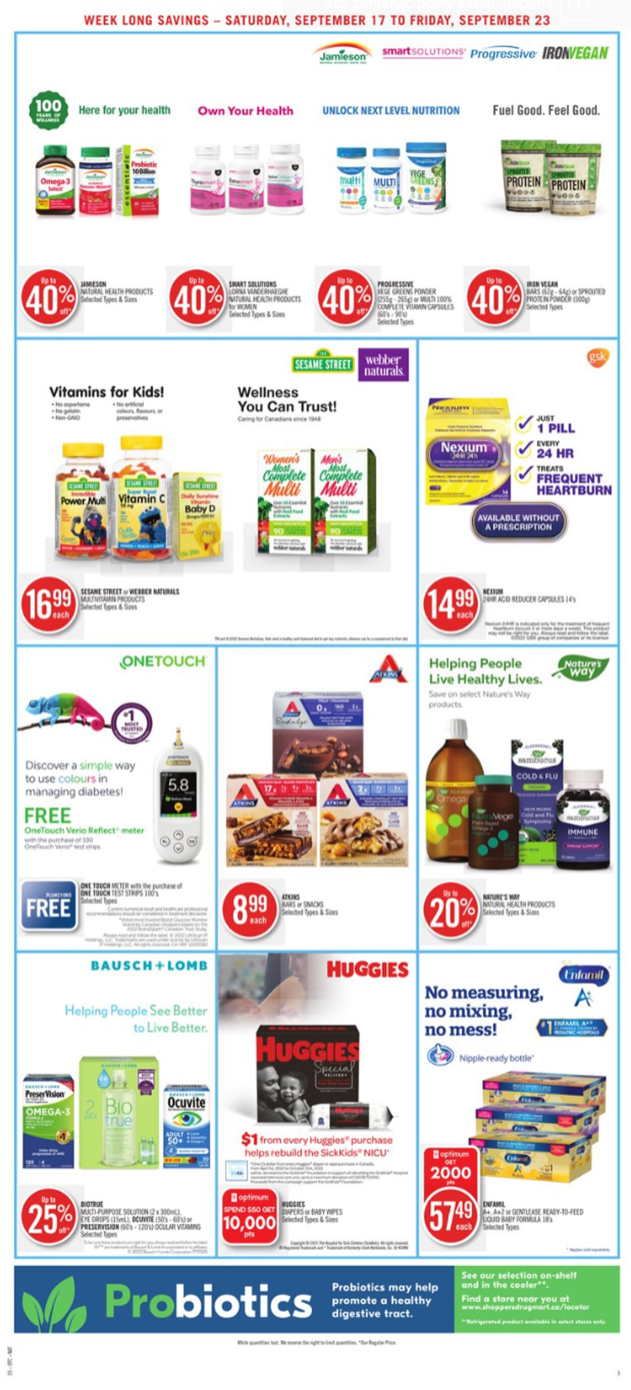 Circulaire Shoppers Drug Mart 17.09.2022 - 23.09.2022