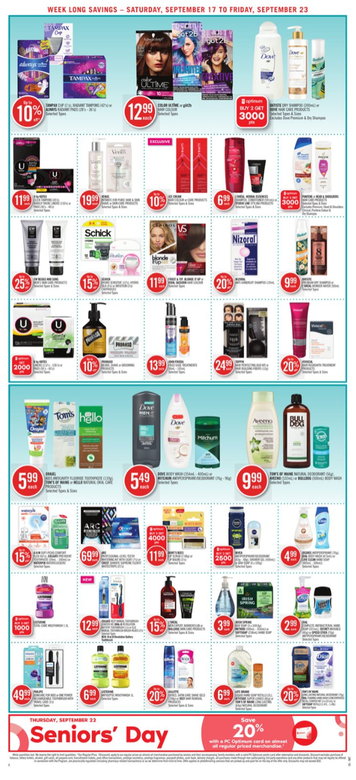 Circulaire Shoppers Drug Mart 17.09.2022 - 23.09.2022