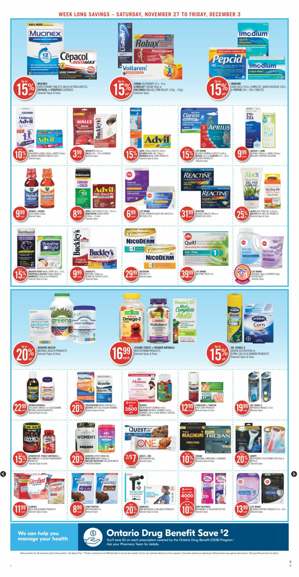 Circulaire Shoppers Drug Mart 26.11.2021 - 03.12.2021