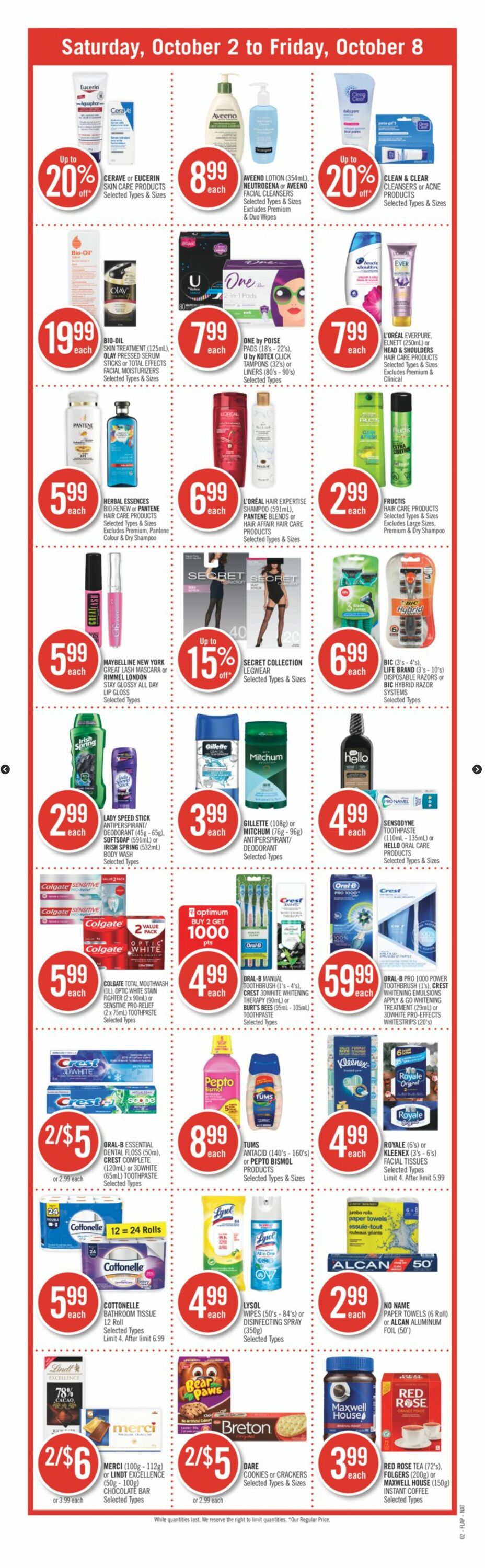 Circulaire Shoppers Drug Mart 02.10.2021 - 08.10.2021