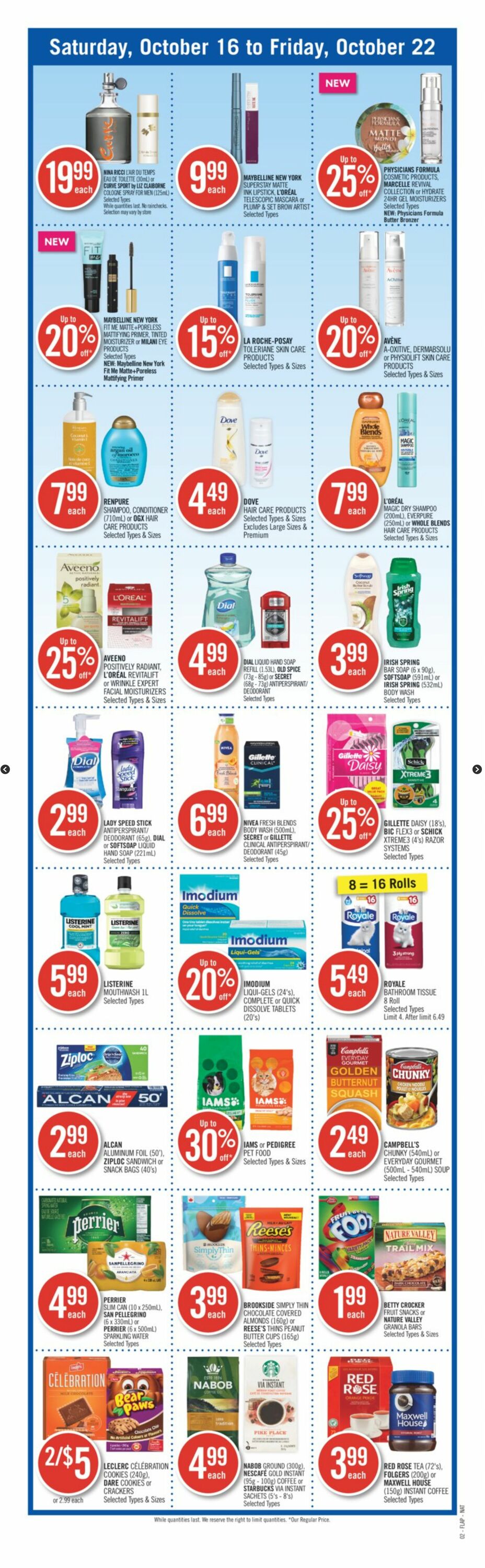 Circulaire Shoppers Drug Mart 16.10.2021 - 22.10.2021