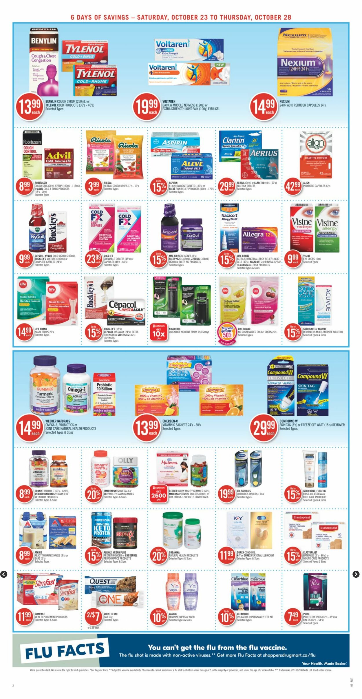 Circulaire Shoppers Drug Mart 23.10.2021 - 28.10.2021