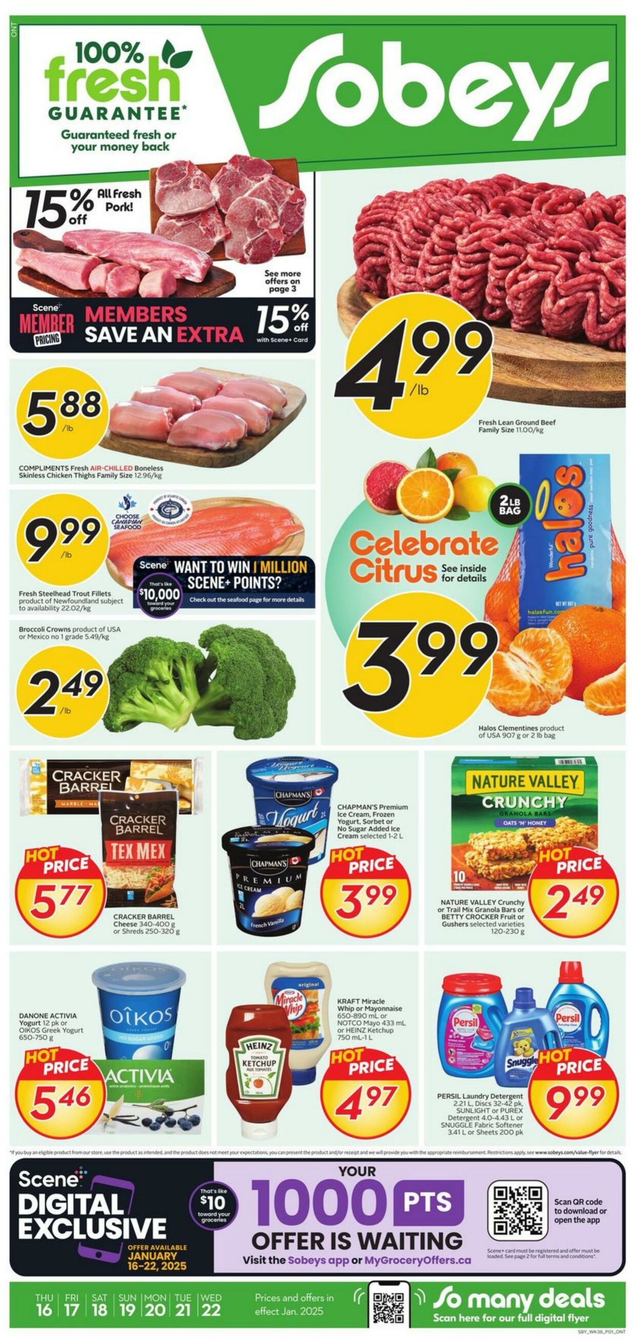 Circulaire Sobeys 16.01.2025 - 22.01.2025