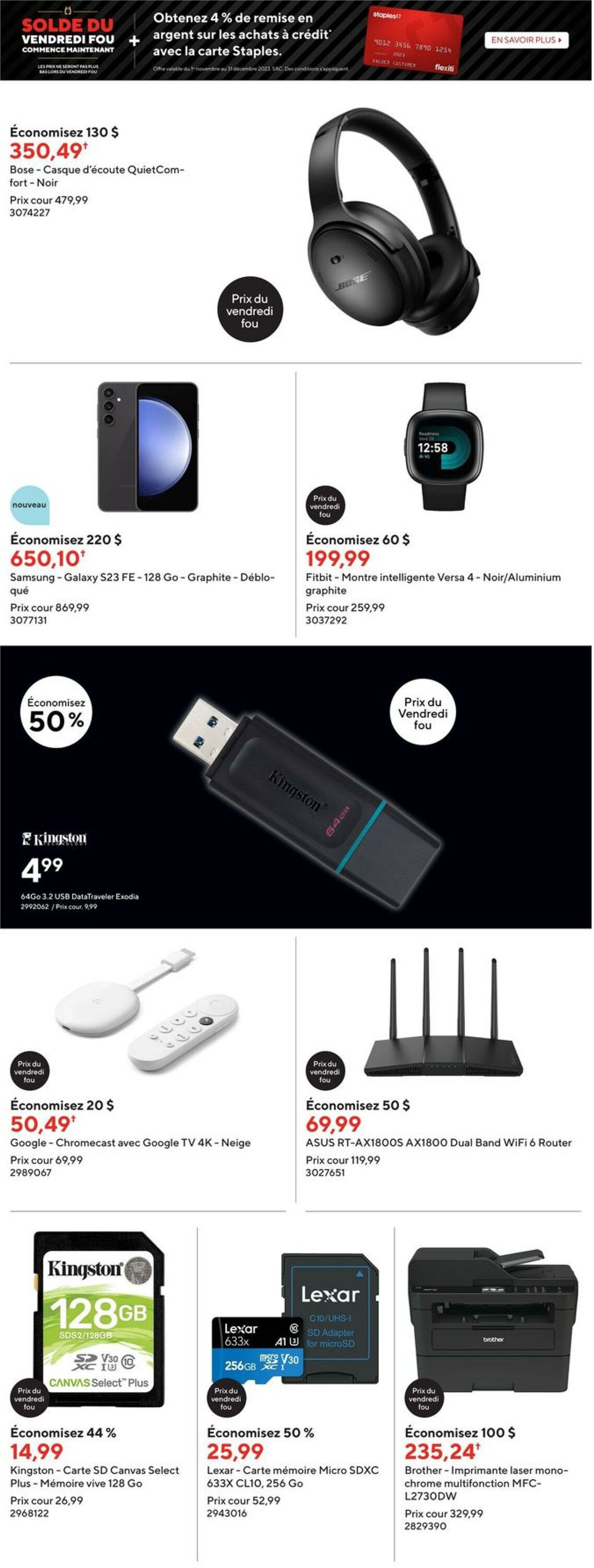Circulaire Staples 15.11.2023 - 23.11.2023